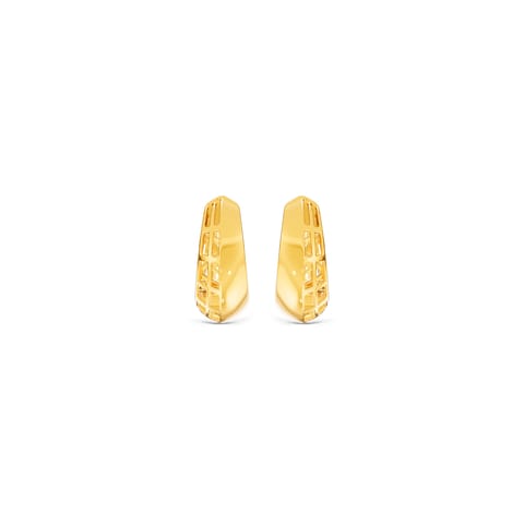 Bold Mesh Gold Hoop Earrings